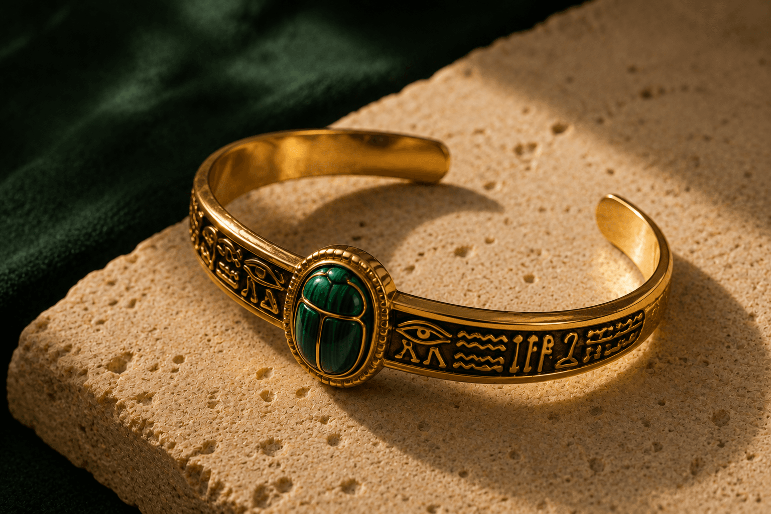 Minimal curved gold bracelet